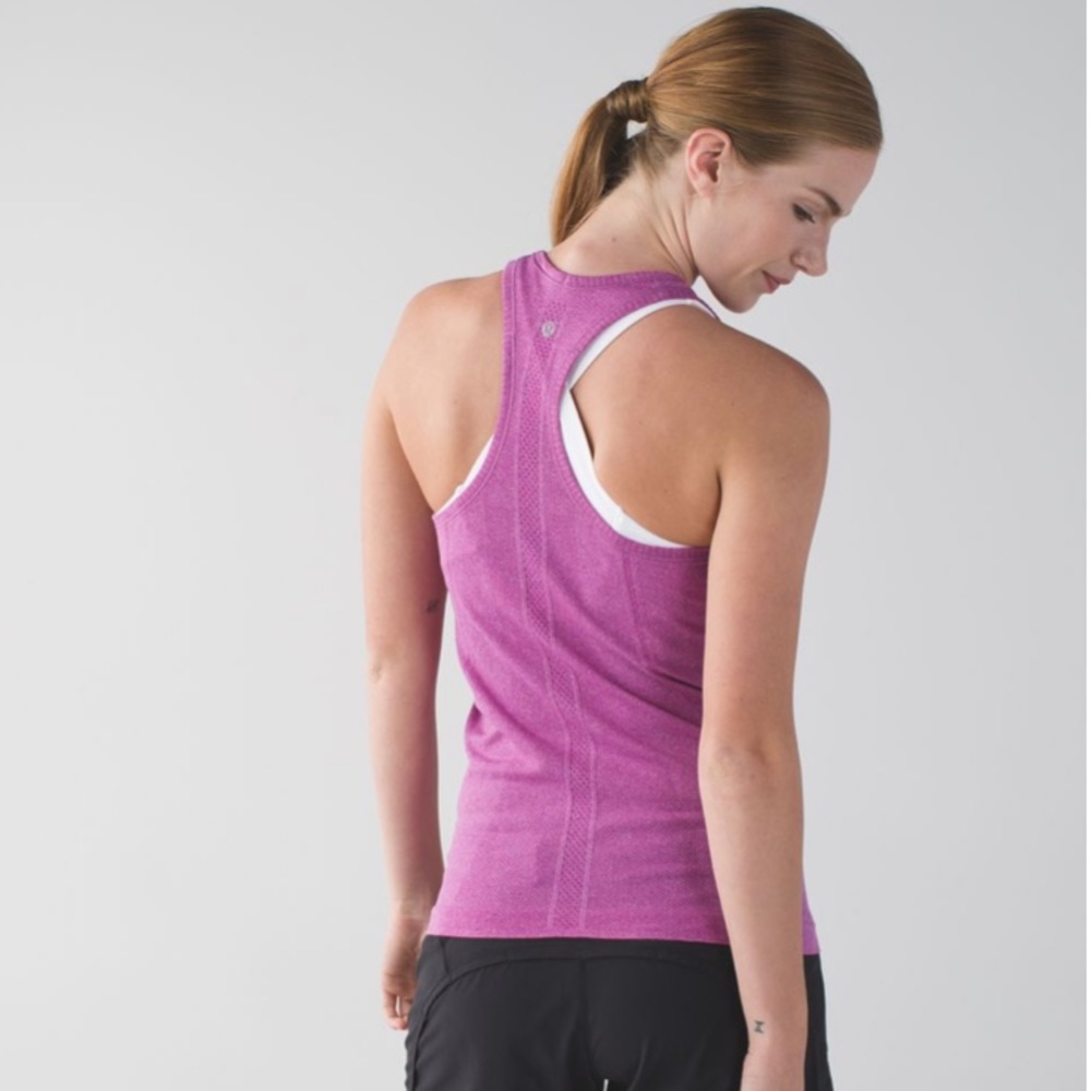 Lululemon Swiftly Tech Racerback Tank Top Heathered Ultra Violet Purple 6 Small
